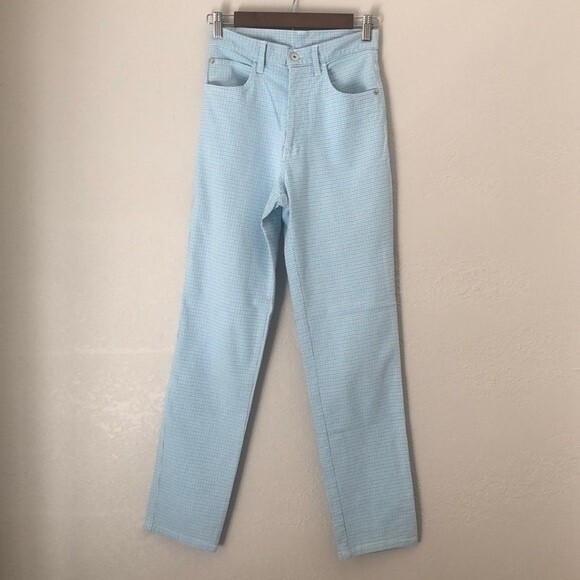 Lot of 2 Faded Glory Missy Size 4 Checkered Pants - Picture 2 of 10